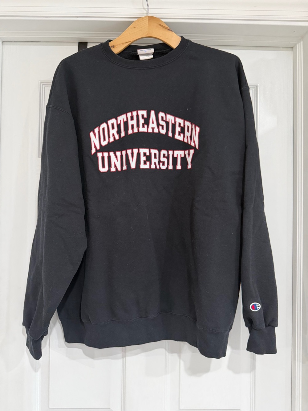 Champion Northeastern University Black Crewneck Sweatshirt